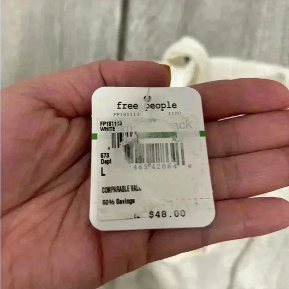 Intimately Free People Bodysuit O-Ring White Size L - Picture 8 of 8